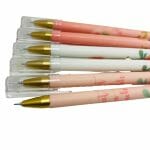 Set de 6 Lápices Tinta Gel Negro de 0.5mm Diseño de Durazno - Imagen 2