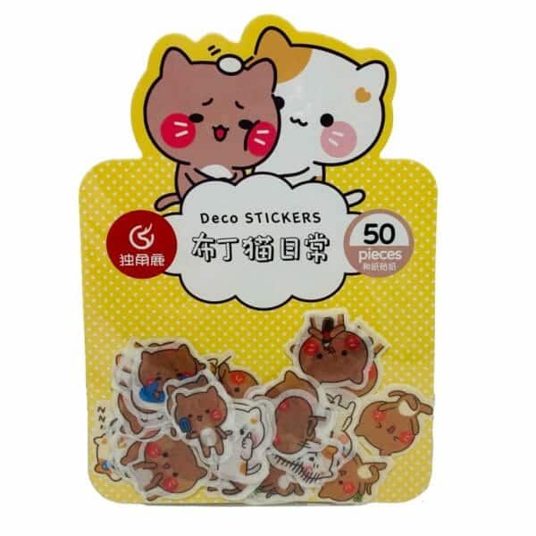 Set de 50 Stickers Decorativos Diseño de Gatito