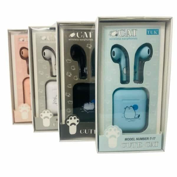 Audífonos Inalámbricos con Micrófono Diseño de Gatito (Elige Color)