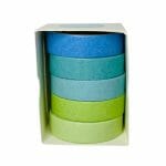Set de 5 Cintas Washi Tape Tonos Azules y Verdes