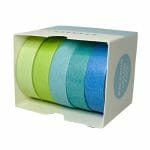 Set de 5 Cintas Washi Tape Tonos Azules y Verdes - Imagen 2
