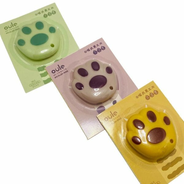 Cuchillo Cartonero Mini Modelo de Garrita de Gato (Elige Color)