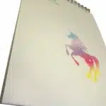 Croquera 50 Hojas Lisas Color Marfil Diseño de Unicornio Escarchado - Imagen 2