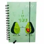 Agenda 2022 Tapa Dura Diseño de Palta I Love You