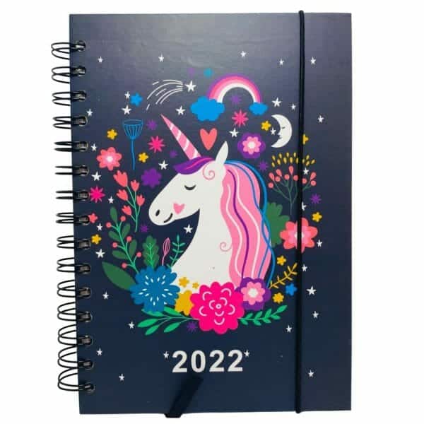 Agenda 2022 Tapa Dura Diseño de Unicornio