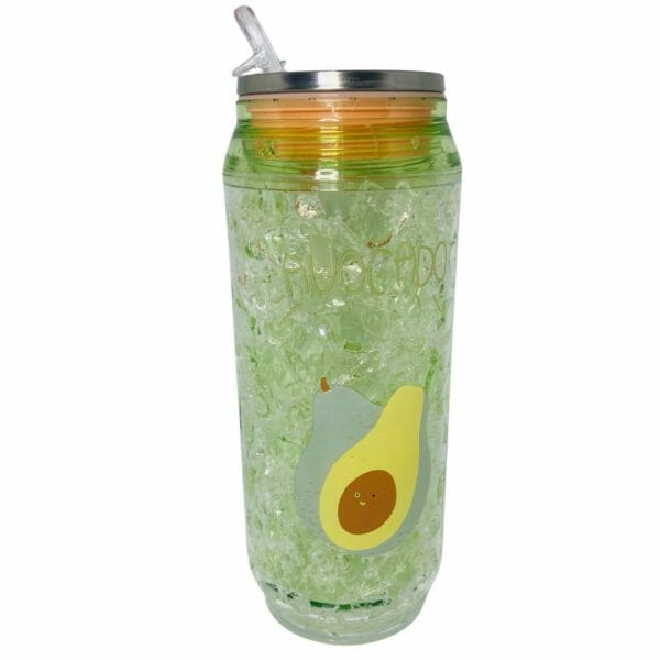 Botella de Acrílico 450ml con Gel Refrigerante Diseño de Palta