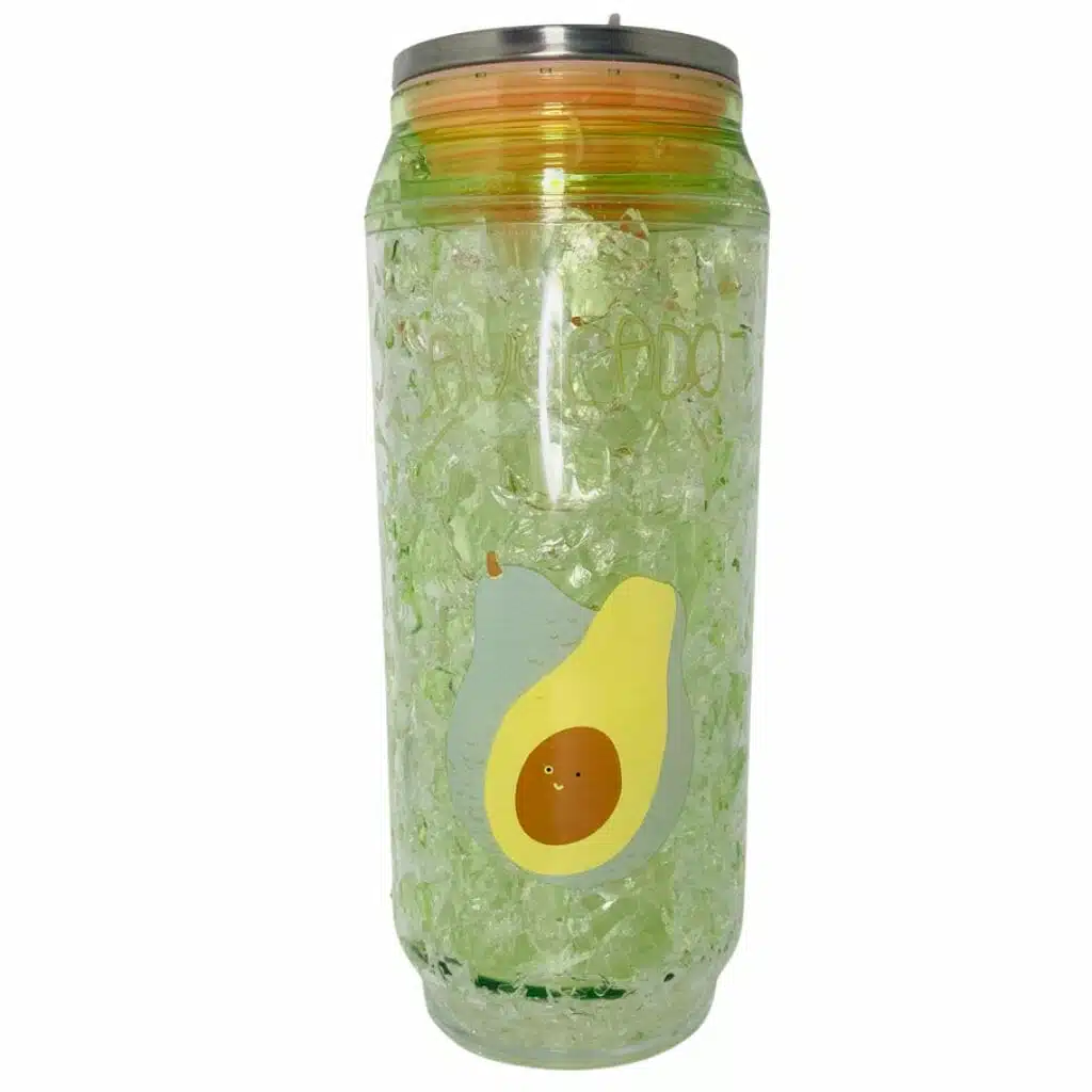 Botella de Acrílico 450ml con Gel Refrigerante Diseño de Palta - Imagen 3