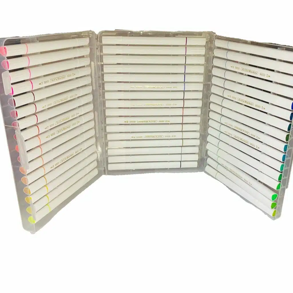 Set de 48 Marcadores Permanentes Punta Biselada y Punta Pincel - Imagen 2