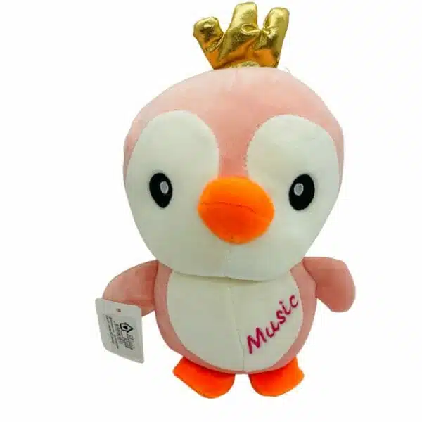 Peluche de Pingüino Corona Rosado