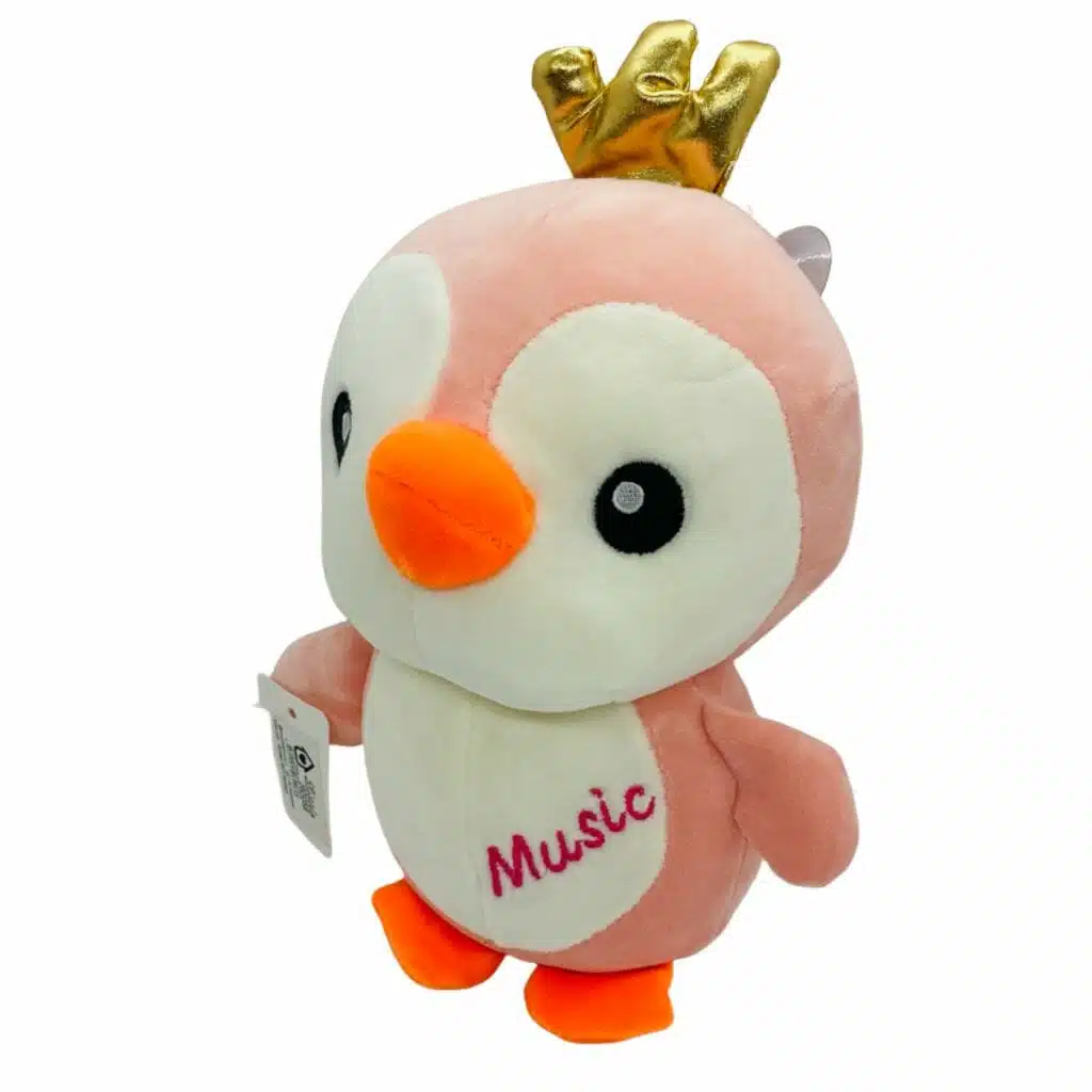 Peluche de Pingüino Corona Rosado - Imagen 2