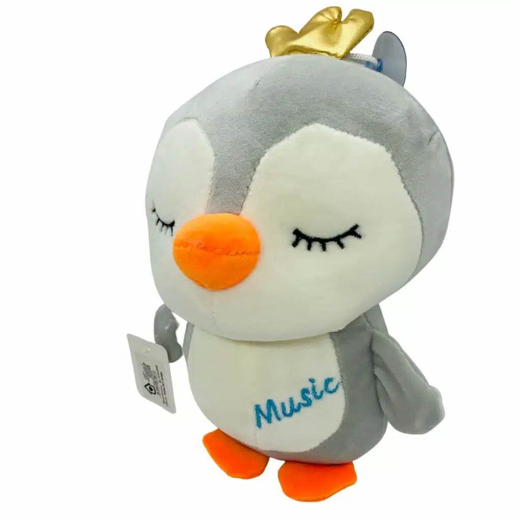 Peluche de Pingüino Durmiente Corona Gris - Imagen 2