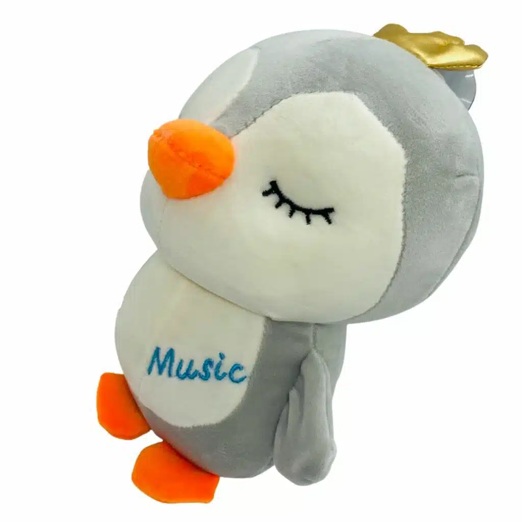 Peluche de Pingüino Durmiente Corona Gris - Imagen 3