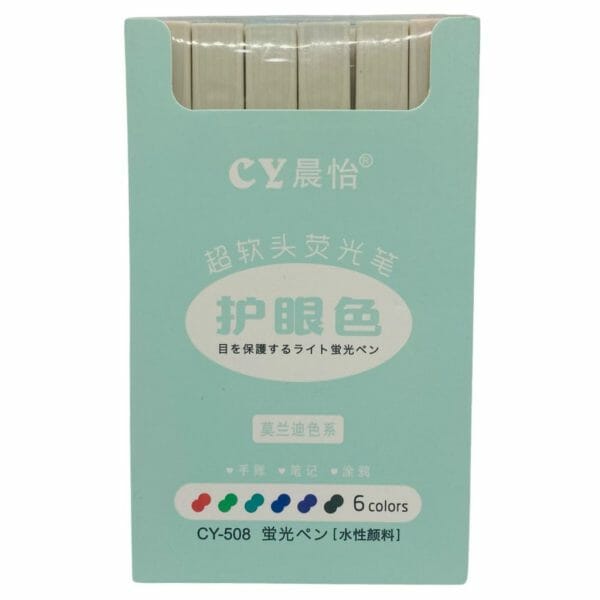 Set de 6 Destacadores Pasteles Colores Morandi