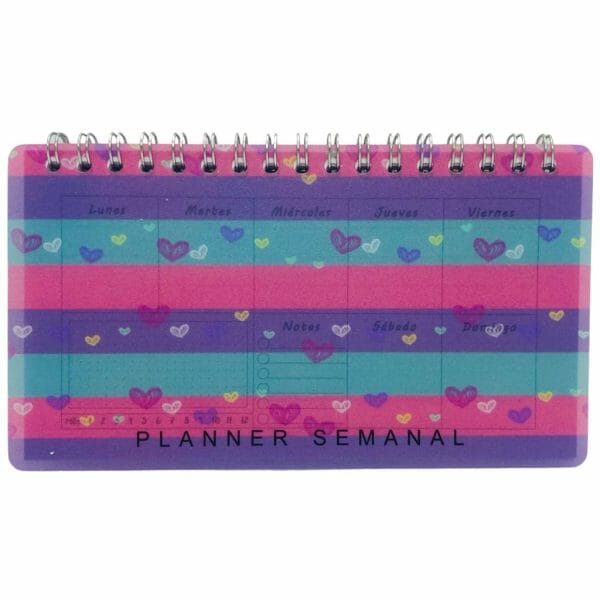 Planner 50 Hojas Semanal Diseño de Corazones