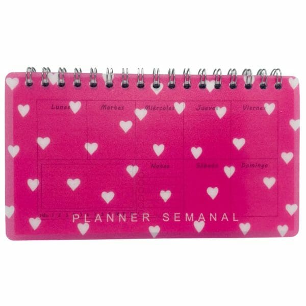 Planner 50 Hojas Semanal Diseño de Corazones