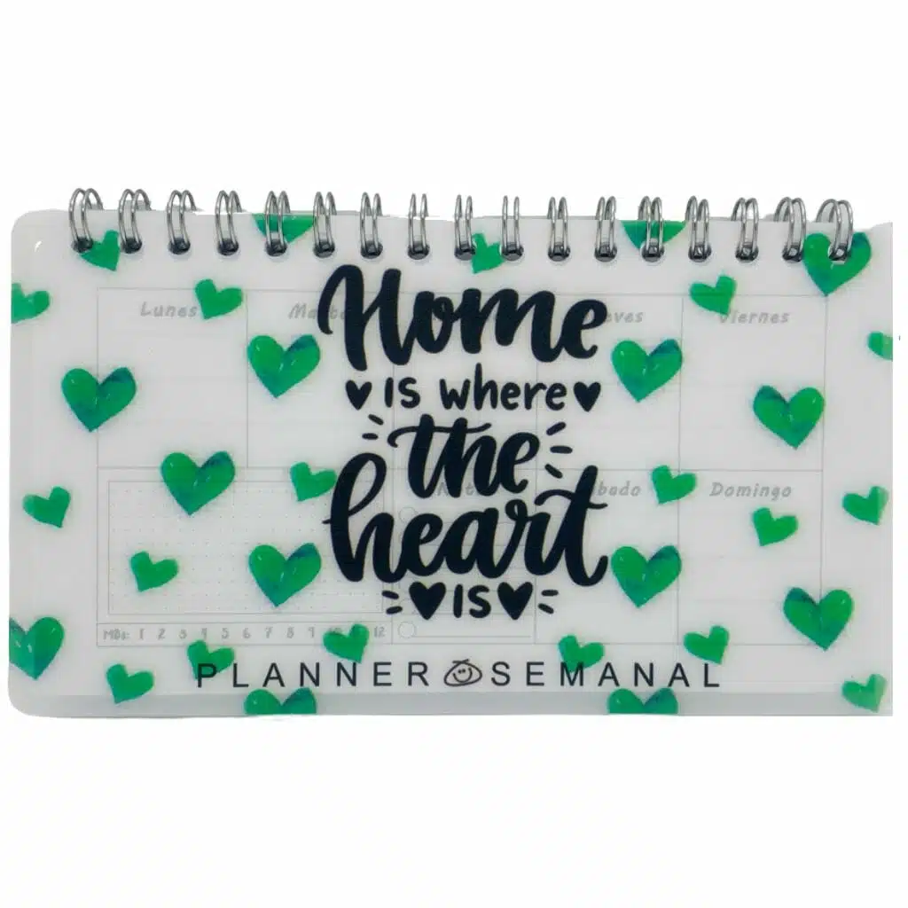 Planner 50 Hojas Semanal Diseño Home is Where the Heart is - Imagen 1