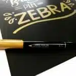 Lápiz Punta Pincel Dorado Metalizado Zebra - Imagen 3