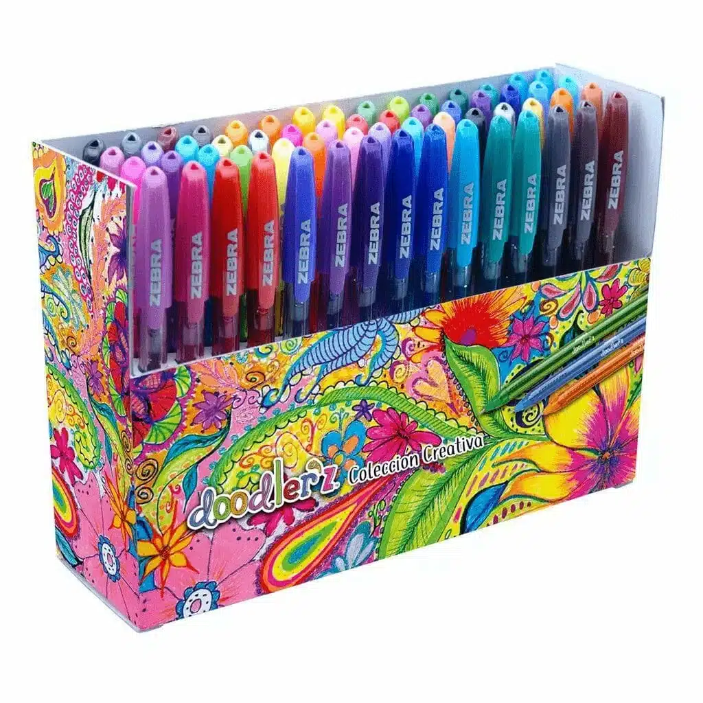 Set de 60 Lapices Tinta Gel 1.0mm Colección Creativa Doodler´z Zebra - Imagen 2