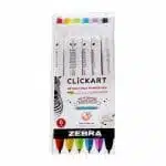 Set de 6 Marcadores Retractiles ClickArt Zebra