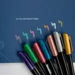 Set de 7 Lápices Punta Pincel Metalizados Zebra - Imagen 4