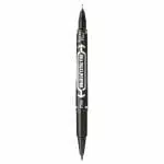 Marcador Mckie Doble Punta Negro (Punta Fina y Extrafina) Zebra