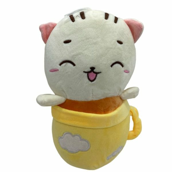 Peluche de Gatito en Maceta Amarillo