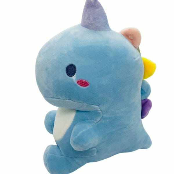 Peluche de Dinosaurio Kawaii Celeste