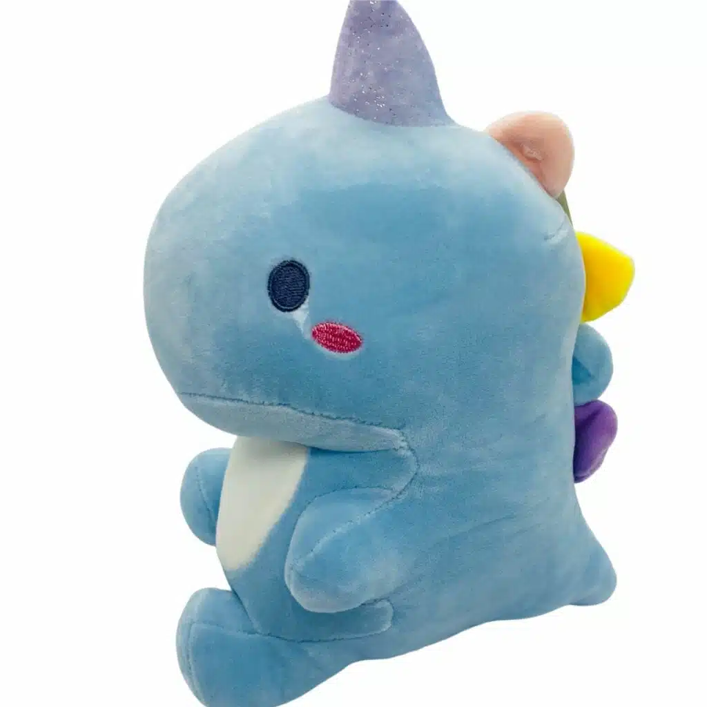 Peluche de Dinosaurio Kawaii Celeste - Imagen 1