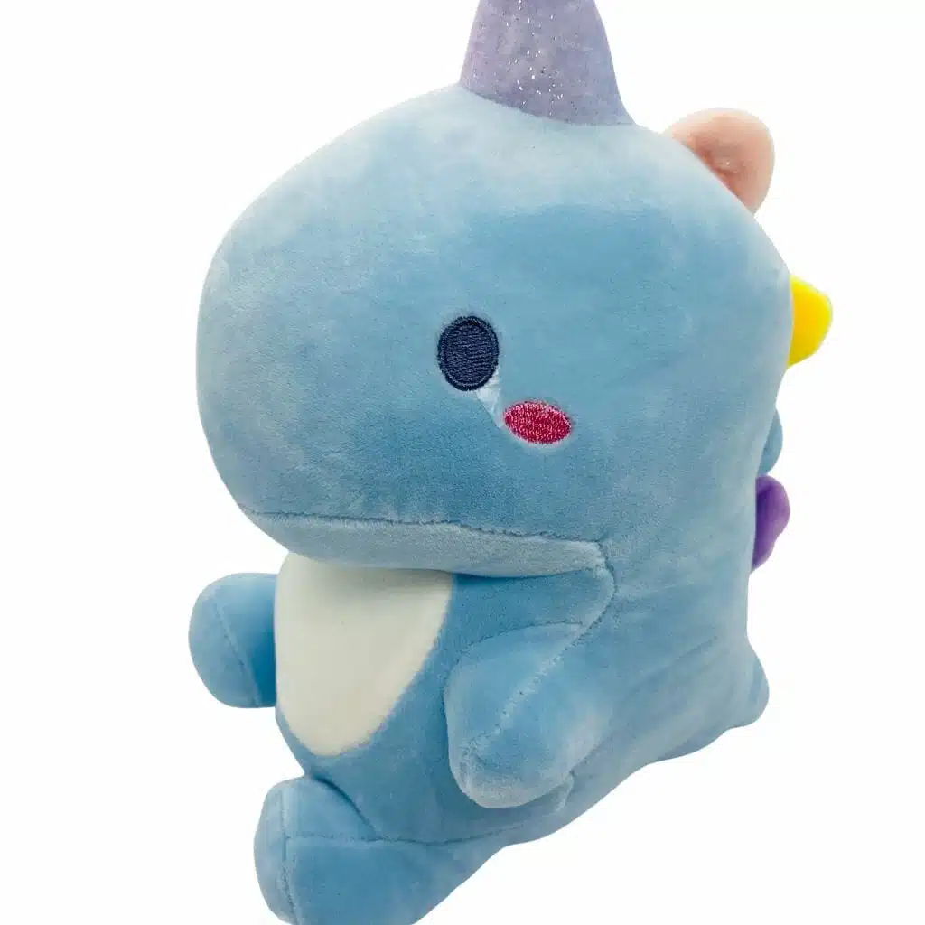 Peluche de Dinosaurio Kawaii Celeste - Imagen 2