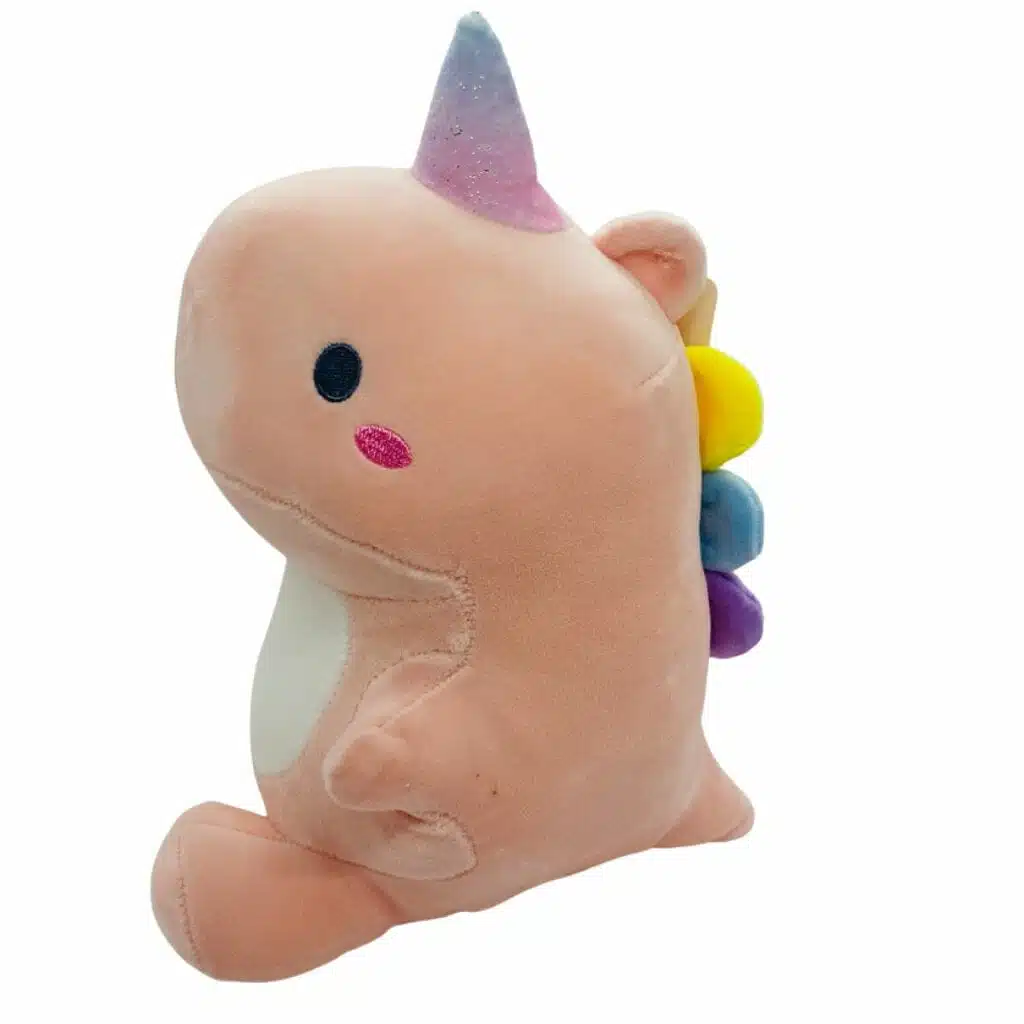 Peluche de Dinosaurio Kawaii Rosado - Imagen 1