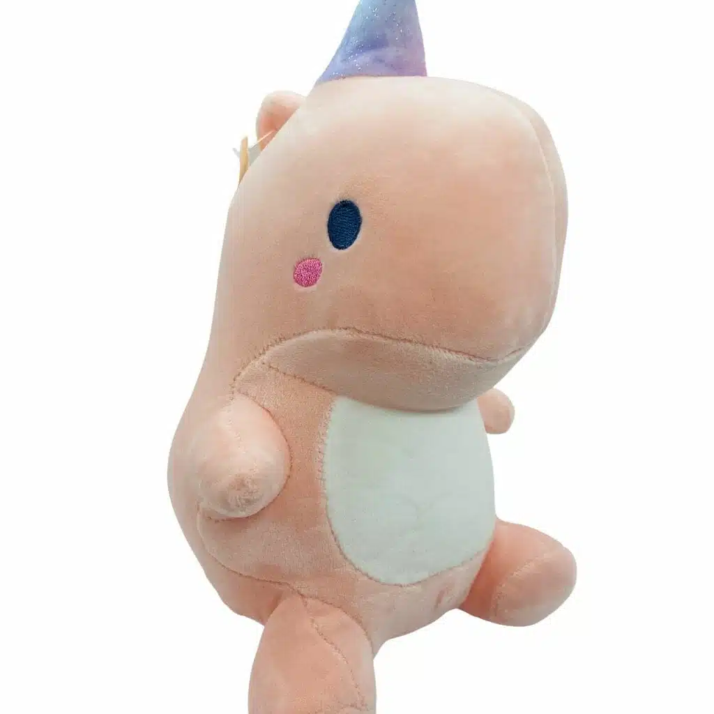 Peluche de Dinosaurio Kawaii Rosado - Imagen 3