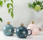 Tazón Con Tapa y Cuchara Modelo de Luna y Estrella (Elige Color) - Imagen 3