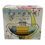 Set de 3 Cintas Washi Tape de 15mm X 3m Detalles Dorados - Imagen 2