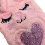 Libreta 94 Hojas Línea Horizontal Diseño de Conejita Tapa Peluche - Imagen 2