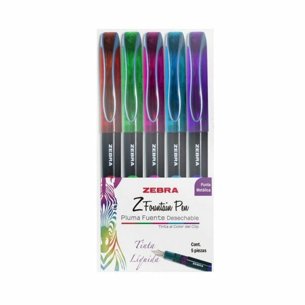 Set de 5 Plumas Z Fountain Pen Zebra