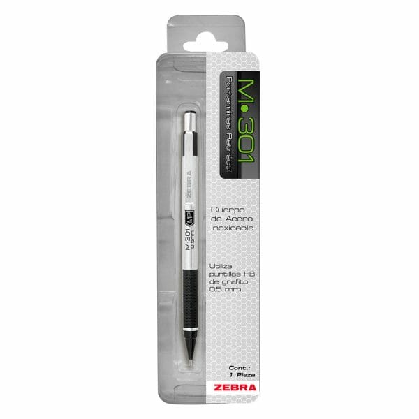 Portaminas Retráctil 0.5mm. M-301 Zebra