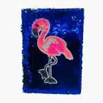 Libreta 64 Hojas Línea Horizontal Lentejuelas Azules Flamenco