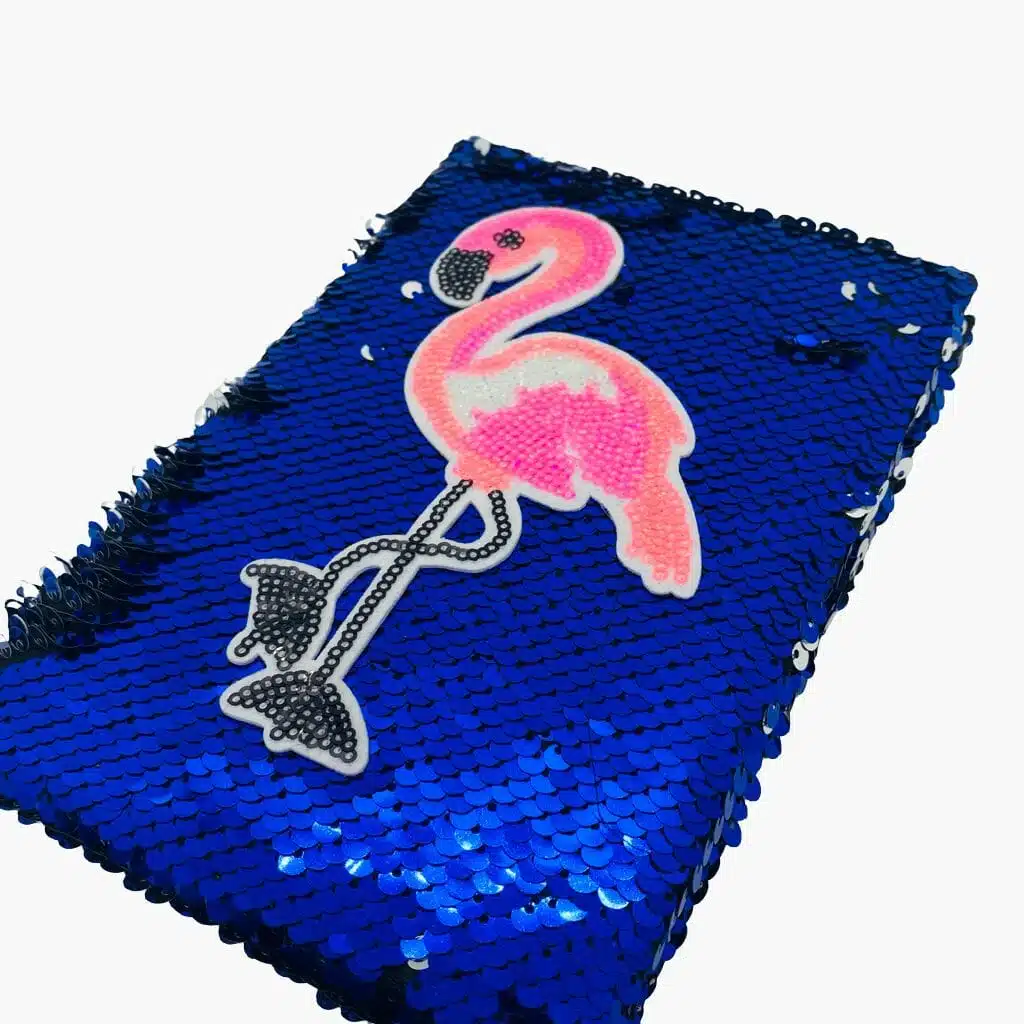 Libreta 64 Hojas Línea Horizontal Lentejuelas Azules Flamenco - Imagen 2