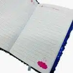 Libreta 64 Hojas Línea Horizontal Lentejuelas Azules Flamenco - Imagen 4