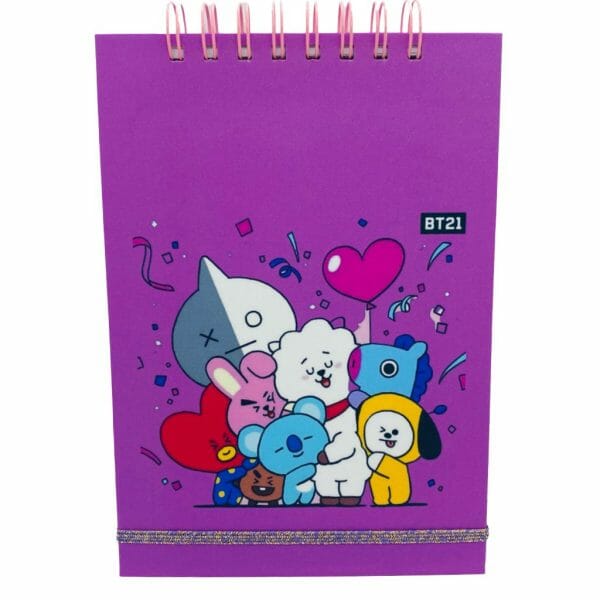 Croquera A5 80 Hojas Lisas Blancas Diseño Personajes BT21