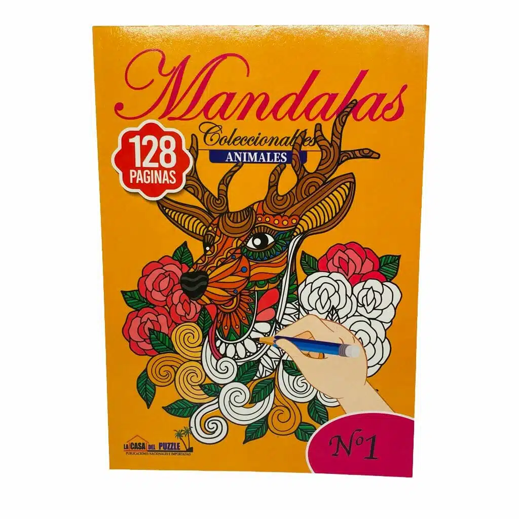Mandala 128 Páginas Diseño de Animales - Imagen 1