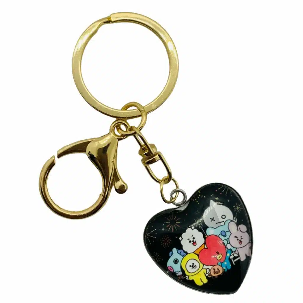 Llavero Modelo de Corazón Personajes BT21 - Imagen 1