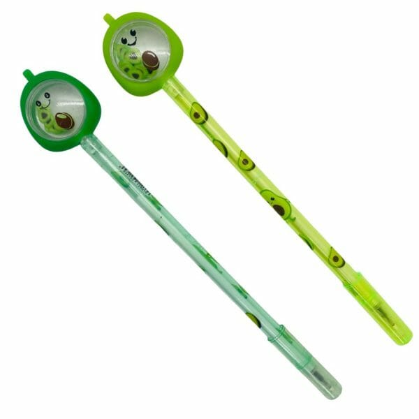 Lápiz Tinta Gel Negro Modelo de Palta Kawaii (Elige Color)