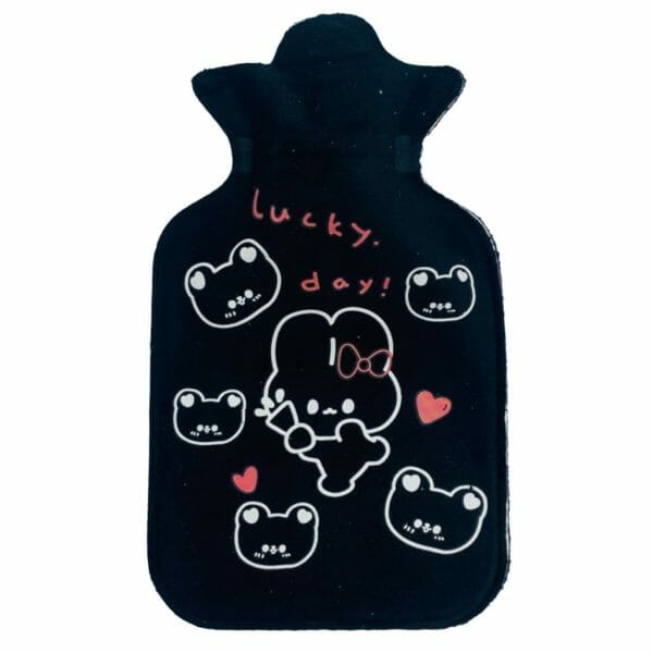 Mini Guatero Diseño de Osito y Conejito Negro