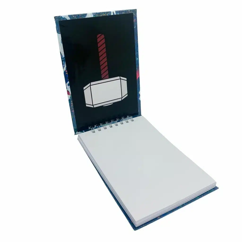 Croquera A5 80 Hojas Lisas Blancas Diseño Thor - Avengers - Imagen 4