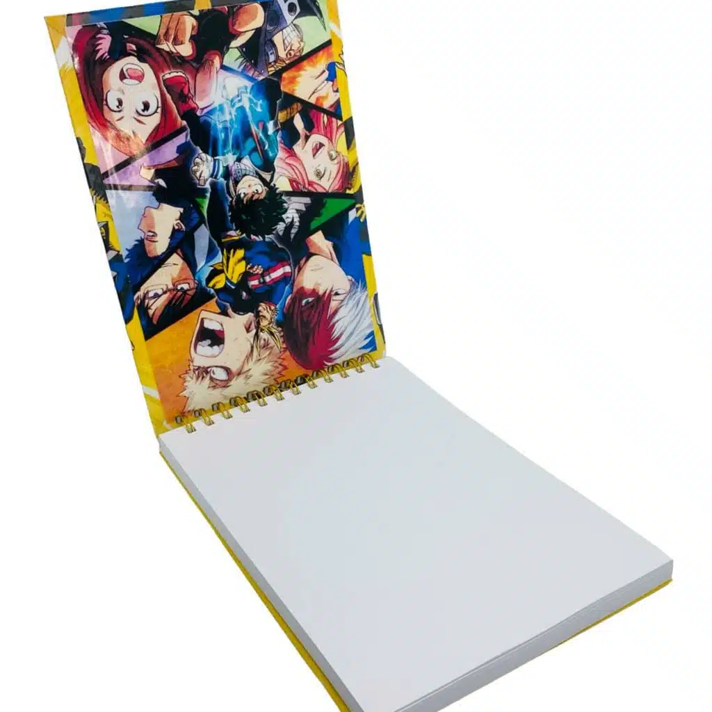 Croquera B5 100 Hojas Lisas Blancas Diseño My Hero Academia - Imagen 4