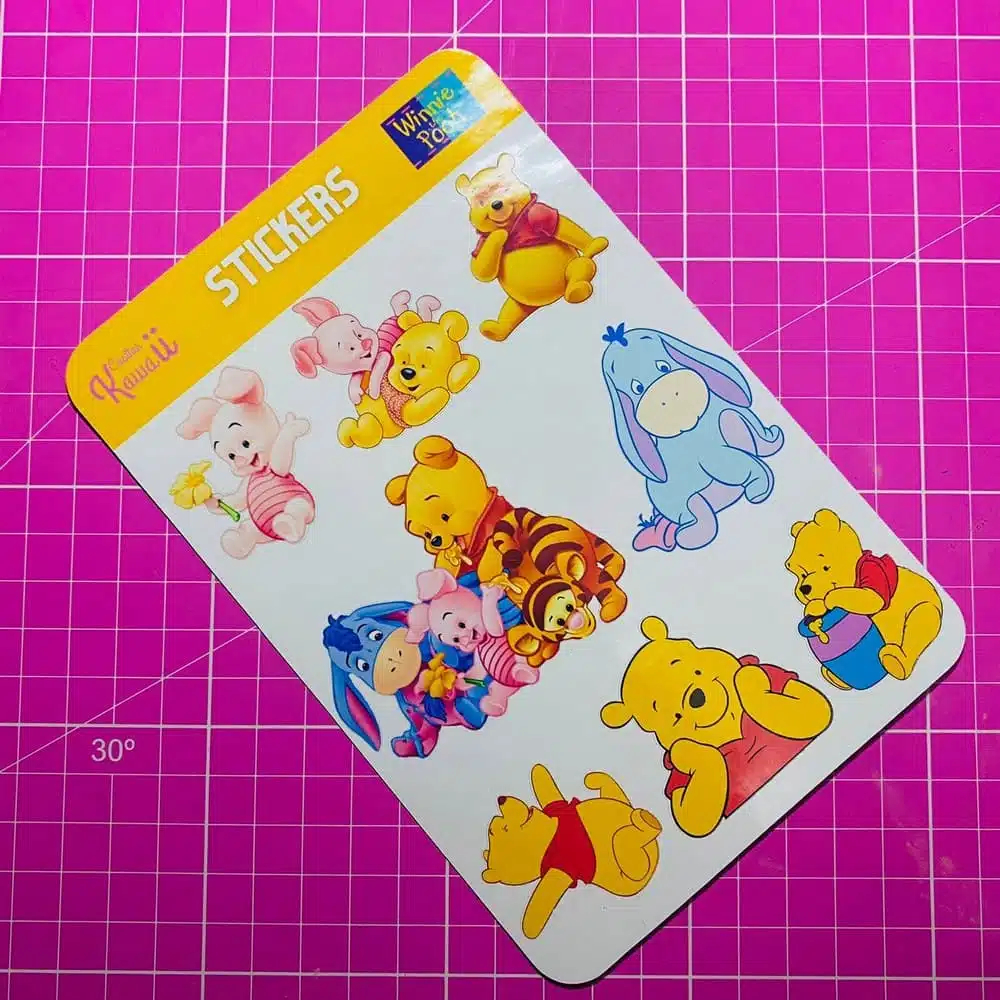 Lámina de Stickers Diseño Winnie the Pooh - Imagen 2
