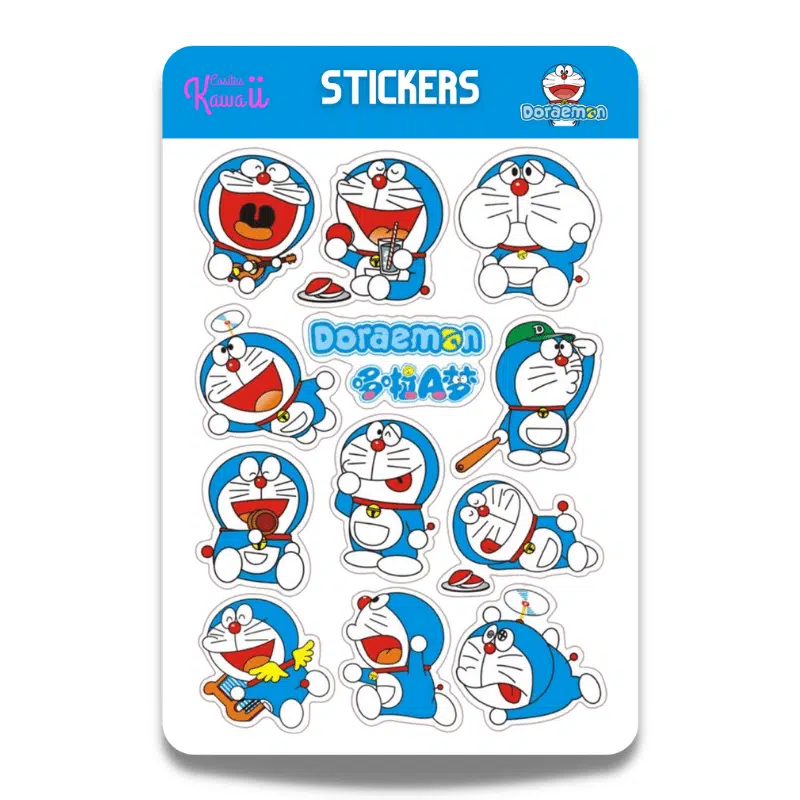 Lámina de Stickers Diseño Doraemon - Imagen 1
