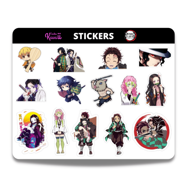 Lámina de Stickers Demon Slayer: Kimetsu no Yaiba