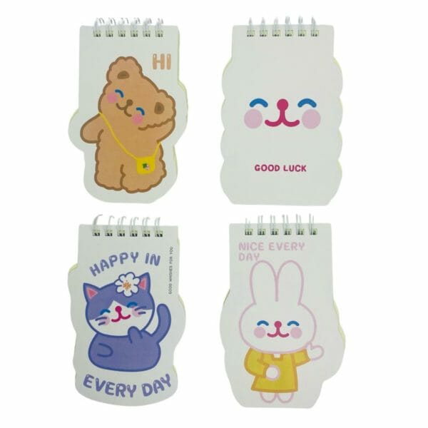 Mini Libreta 80 Hojas Línea Horizontal Modelo de Animalitos (Elige Diseño)